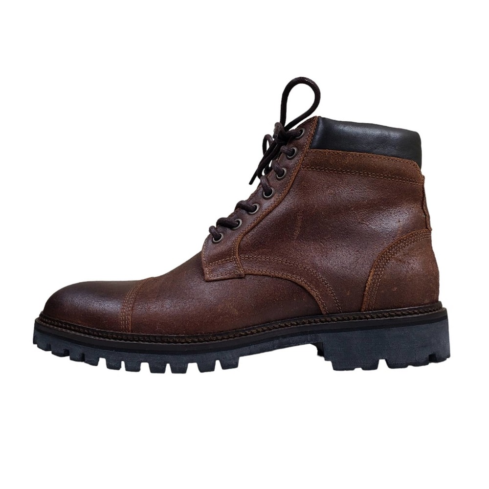 Flag LTD. Men's 8 Marsen Cap Toe Leather Lace-Up Brown Hiker Boots